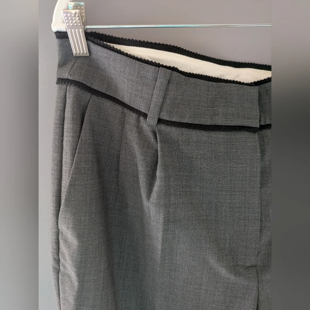 J. Crew Women's Gray Wool Blend Tailored Pants 14